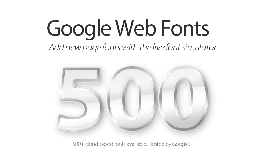 500+ Google Web Fonts